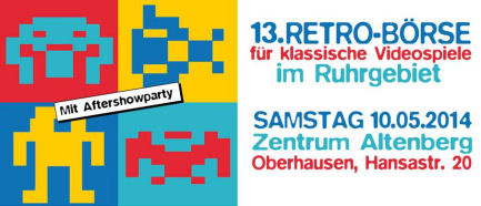 13. Retro-Börse für klassische Videospiele in Oberhausen am 10. Mai 2014