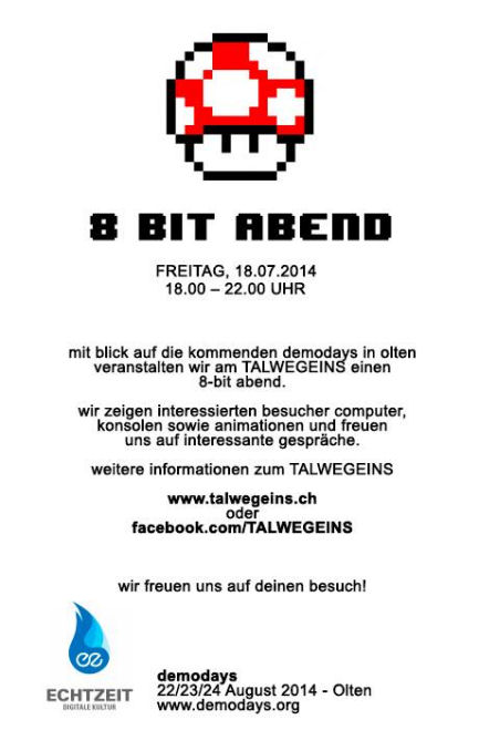 8 Bit Abend, 18. Juli 2014, Bern